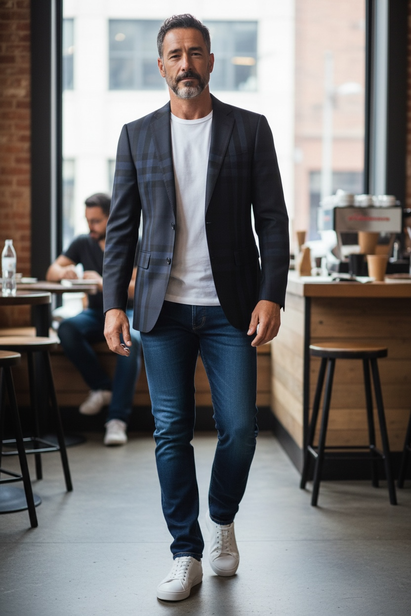 Burberry Navy Black Plaid Tailored Blazer 👔✨
Classic Check Wool Blend Suit Jacket 🔥 Premium British Luxury Fit