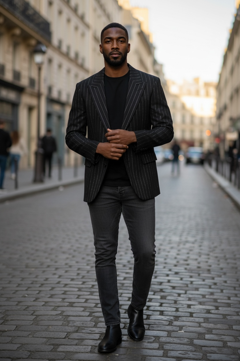 ✨ YSL Saint Laurent Black Pinstripe Blazer ✨