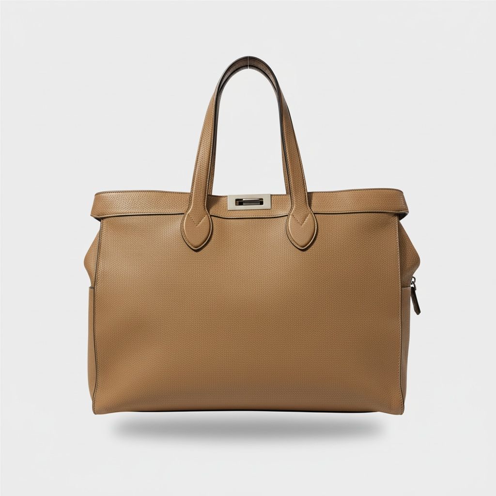 Fendi 85% New Camel Leather Briefcase Bag for Men 👜💼✨ Almost Like New
Fendi Premium Tan Pebbled Leather Tote Bag – 85% New 🧳👔🔥 Excellent Condition