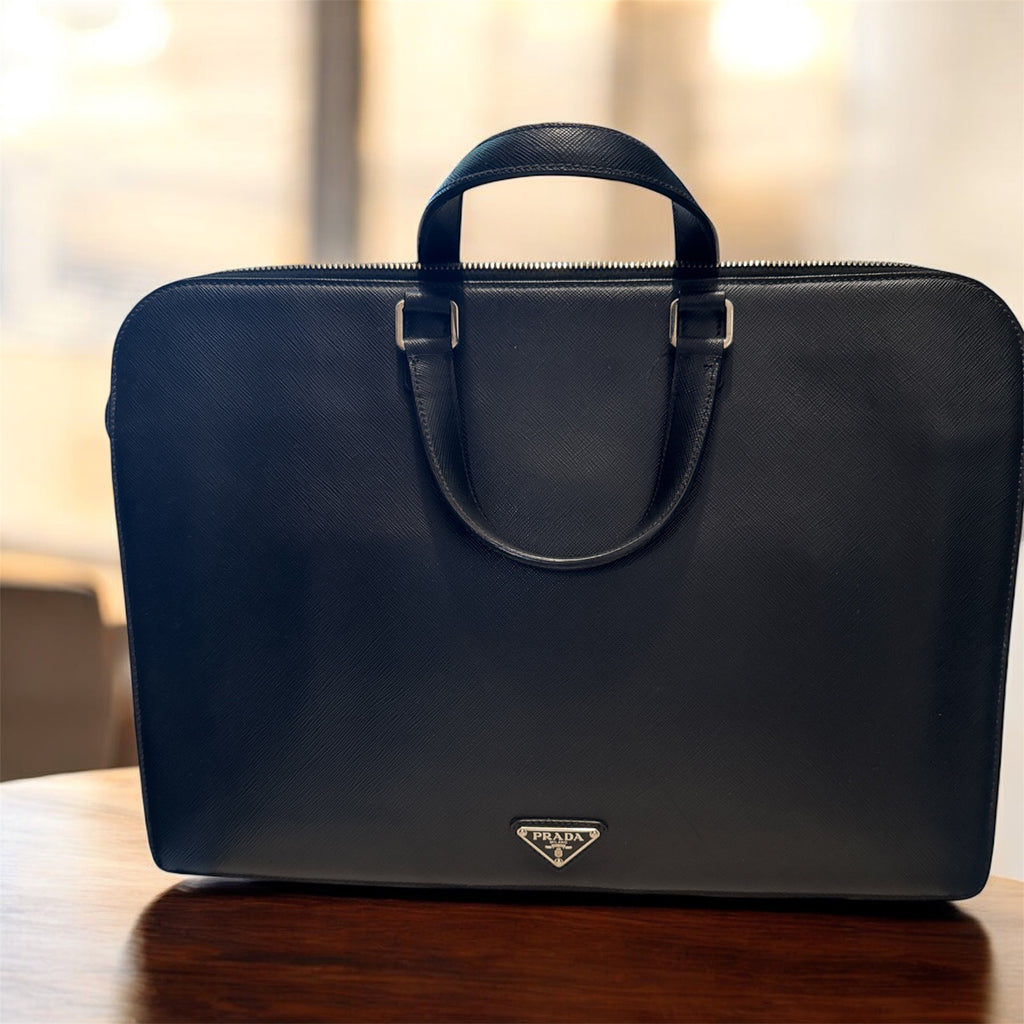 Prada Men's Calfskin Business Bag